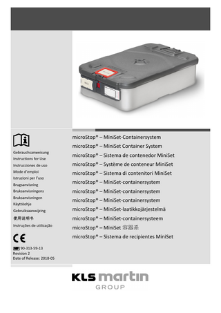 MicroStop MiniSet-Container system Instructions for Use PDF download